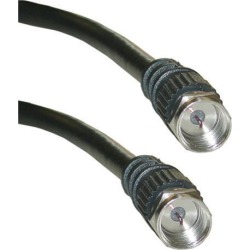 Cable Wholesale F-Pin / RG59 Coaxial Cable Black - 50 ft