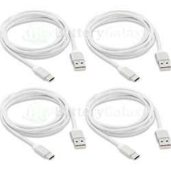 4X Micro USB 6 Braided USB A to B Charger Data Sync Cable Cord (U2A1-MCB-01SLV)