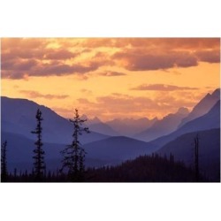 Posterazzi PDDCN01JMI0000 Sunset in Banff National Park Alberta Canada Poster Print by Janis Miglavs - 27 x 18 in.