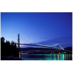 Posterazzi PDDCN02PSO0023 Canada British Columbia Vancouver Lions Gate Bridge Poster Print by Paul Souders - 27 x 18 in.