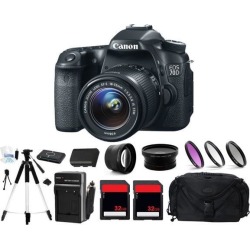 Canon EOS 70D Digital Camera + 3 Lens 18-55mm + 64GB Complete Bundle Kit