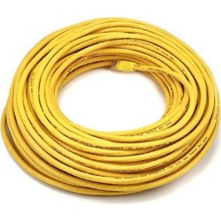 Monoprice Cat6 Ethernet Patch Cable - Network Internet Cord - RJ45, Stranded, 550Mhz, UTP, Pure Bare Copper Wire, 24AWG, 100ft, Yellow