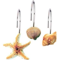 Carnation Home Fashions Indoor Scuba Jewels Resin Shower Curtain Hooks
