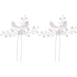 1 Pair Crystal Rhinestone Leaf Hair Pins Vine Wedding Bridal Hair Jewelry