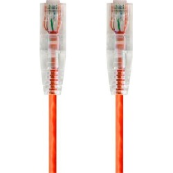 Monoprice Cat6 Ethernet Patch Cable - 25ft - Orange Snagless RJ45, Stranded, 550MHz, UTP, CMR, 28AWG, Riser Rated