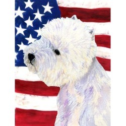 Carolines Treasures SS4249GF 11 x 15 In. Usa American Flag With Westie Flag, Garden Size