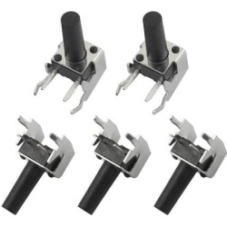 5 x Momentary Tact Push Button Switch 4 Pin DIP Through Hole 6x6x13mm