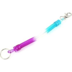 Lobster Swivel Clip Clasp Coiled Lanyard Keyring Key Holder Tricolor 20.5cm
