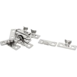 Casement Window Sash Stainless Steel Lock Hooks Latches Strike Plates 10pcs