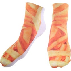 Fashion Unisex Socks 3D Full Print Low Ankle Polyeater Socks French Fries