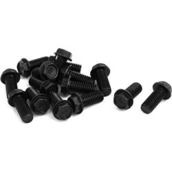 15pcs M8x18mm Metal Reverse Thread Screw Black for Cutting Machine
