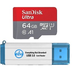 SanDisk 64GB Sandisk Micro Memory Card Bundle works with DJI Mavic 2 Pro, Mavic 2 Zoom Drones Video Camera Quadcopter SDXC MicroSD 64G Class 10 with