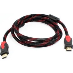 Unique Bargains 1.5M Red Black 19P HDMI Connector Male to Male Extension Cable 1.4 Version