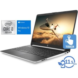HP 15 Notebook, 15.6' HD Touch Display, Intel Core i3-1005G1 Upto 3.4GHz, 16GB RAM, 128GB SSD, HDMI, Card Reader, Wi-Fi, Bluetooth, Windows 10 Pro S