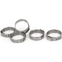 20.9mm-24.1mm 304 Stainless Steel Adjustable Cable Pipe Tight Hose Clamps 5pcs