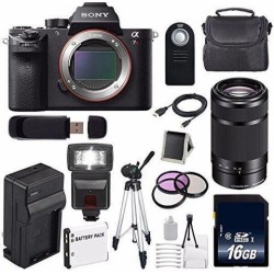 Sony Alpha a7R II Mirrorless Digital Camera (International Model ) + Sony E 55-210mm f/4.5-6.3 OSS E-Mount Lens (Black) + 49mm 3 Piece Filter Kit.