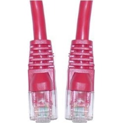 Offex Cat6 Ethernet Crossover Cable, Snagless/Molded Boot, 7 foot - Red