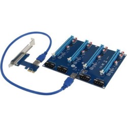 SEDNA - PCI express 1X slots Riser / 4 Port Multiplier