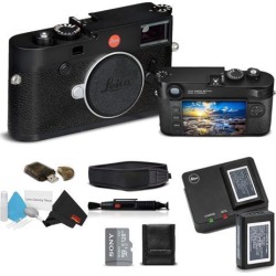 Leica M10 Digital Rangefinder Camera (Black) With Sony 128GB Memory Card Bundle