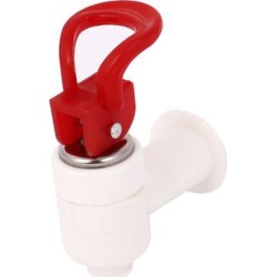 Home Office White Red Push Type Plastic Water Dispenser Tap Faucet 3/8BSP