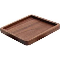 Wooden Tea Cup Coaster Coffee Drinks Placemat Black Walnut Square Groove