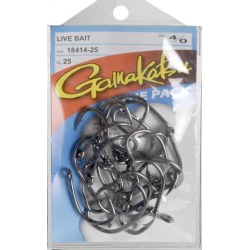 Gamakatsu 18414-25 Live Bait Hook Nsb 4/0 Fishing Hook