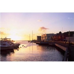 Sunset, Bridgetown, Barbados, Caribbean Poster Print by Paul Thompson (34 x 23)