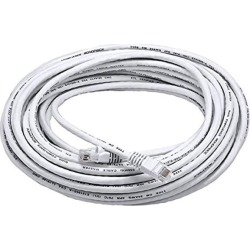 Monoprice Cat6 Ethernet Patch Cable - Network Internet Cord - RJ45, Stranded, 550Mhz, UTP, Pure Bare Copper Wire, 24AWG, 50ft, White