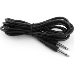 Universal 6.35mm 1/4 Stereo Male to Male Audio Extension Cable Black 10Ft Long