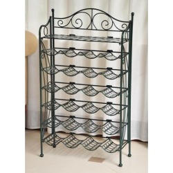 International Caravan 3462-HD-VG Iron 24-Bottle Wine Rack, Verdi Green