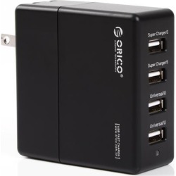 ORICO DCK-4U 4-Port USB Wall Charger with Fast Charging Technology - Black