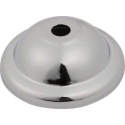 Metal Vintage Hemispherical Ceiling Plate Holder Lamp Disk Chassis Chrome Tone