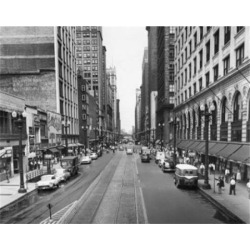Posterazzi SAL25545098 Buildings Along a Road Chicago Illinois USA Poster Print - 18 x 24 in.