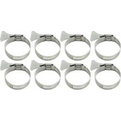 8pcs 0.83-1.73 inches Car Stainless Steel Water Hose Pipe Clamps
