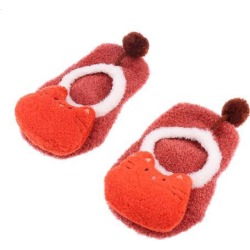 Baby Ankle Socks Non Slip for 2-4 Years Old Kids in All Seasons Orange