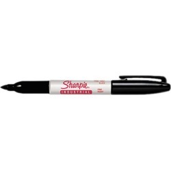 Sharpie 13601 Industrial Permanent Marker, Fine Point, Black, Dozen