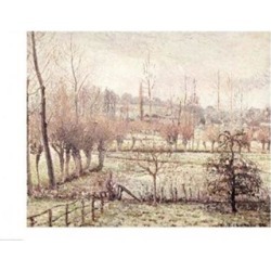 Posterazzi BALXIR37022LARGE Snow Effect at Eragny 1894 Poster Print by Camille Pissarro - 36 x 24 in. - Large