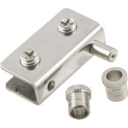 Unique Bargains Unique Bargains 2 Pcs 4.1cm Long Glass Door Rectangle Clamp Clip Silver Tone