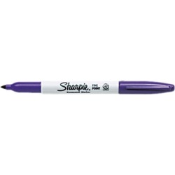 Sharpie 30008 Permanent Marker, Fine Point, Purple, Dozen