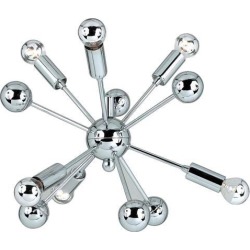 Supernova Mini Chandelier, 6-40W Bulbs Inc, 14'HX17'W, Hardwire Option