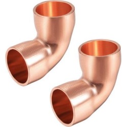 5/8-inch ID 90 Degree Copper Elbow Short-Turn Copper Fitting Conector for Plumbing 2pcs