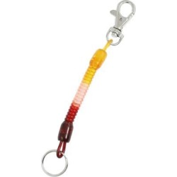 Unique Bargains Unique Bargains Swivel Lobster Clasp Orange Burgundy Plastic Coiled Strap Lanyard String