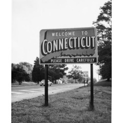Posterazzi SAL25549668 Welcome Sign Connecticut USA Poster Print - 18 x 24 in.
