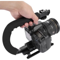 PULUZ U/C Shape Portable Handheld DV Bracket Stabilizer for All SLR Cameras and Home DV Camera