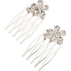 Bridal Hair Comb Rhinestone Flower Hair Combs Wedding Hair Accessory Sliver
