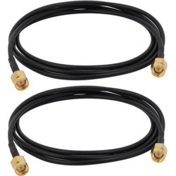 2pcs RG174 Antenna WiFi Pigtail Cable SMA Male to Male Connector 1 Meter Long