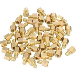 50pcs M3 4+6mm Female Male Thread Brass Hex Standoff Spacer Screws PCB Pillar