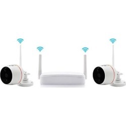 Indoor 4CH HD 1080P Security Wireless IP IR Camera Wifi Kit, Support Night Vision / PIR Detection / Two-Way Audio & Micro SD Card (128GB Max, IR