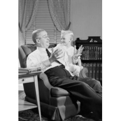 Posterazzi SAL255419107C Grandfather Talking with Grandson in Living Room Poster Print - 18 x 24 in.