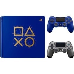 PlayStation 4 Days of Play Limited Edition 1TB Console with Extra Steel Black Dualshock 4 Wireless Controller Bundle
